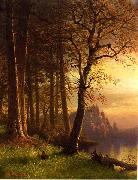 Albert Bierstadt, Sunset in Californa Yosemite